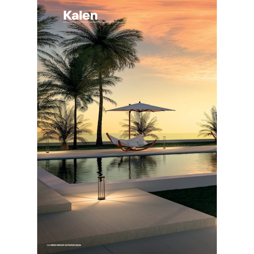 Redo 90578 - LED vanjska lampa KALEN LED/8W/230V 3000K 50 cm IP65 antracit