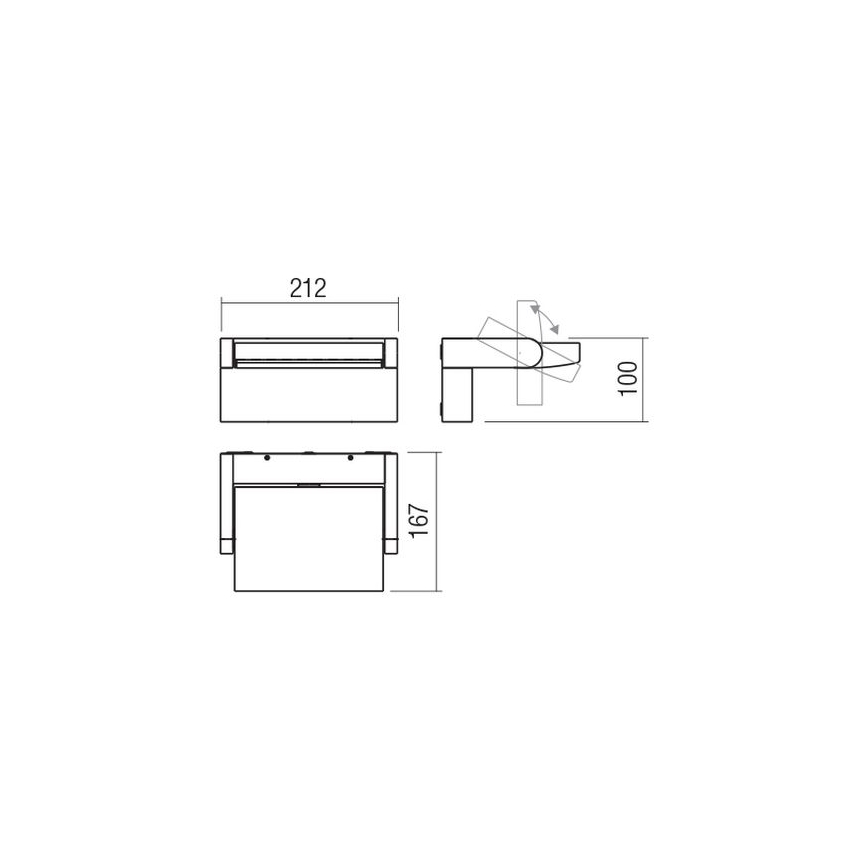 Redo 90584 - LED Vanjska zidna svjetiljka FLIP LED/20W/230V CRI 90 3000K IP54 antracit
