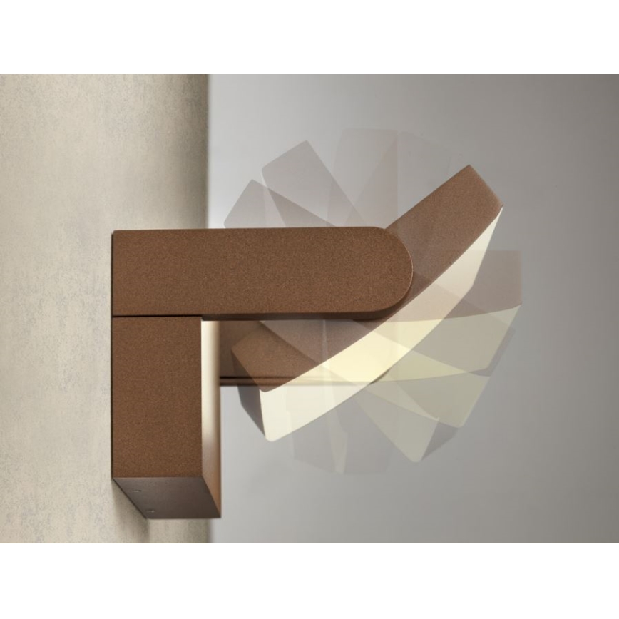 Redo 90585 - vanjsko zidno LED svjetlo FLIP LED/20W/230V 3000K CRI 90 IP54 smeđe