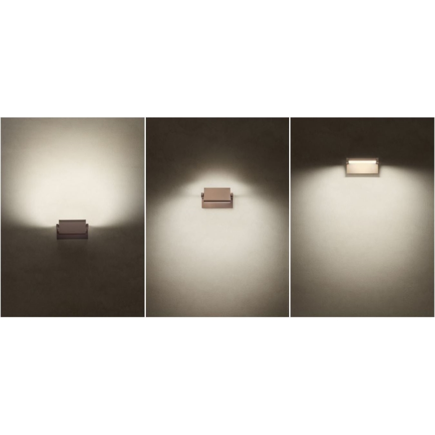 Redo 90585 - vanjsko zidno LED svjetlo FLIP LED/20W/230V 3000K CRI 90 IP54 smeđe