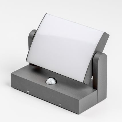 Redo 90587 - LED vanjsko zidno svjetlo s senzorom FLIP LED/20W/230V 3000K CRI 90 IP54 antracit