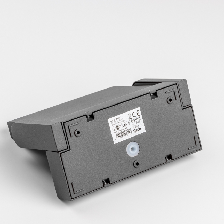 Redo 90587 - LED vanjsko zidno svjetlo s senzorom FLIP LED/20W/230V 3000K CRI 90 IP54 antracit