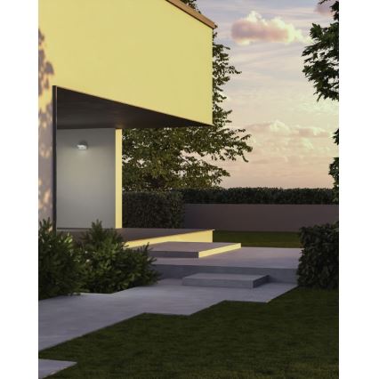 Redo 90587 - LED Vanjska zidna svjetiljka sa senzorom FLIP LED/20W/230V CRI 90 3000K IP54 antracit