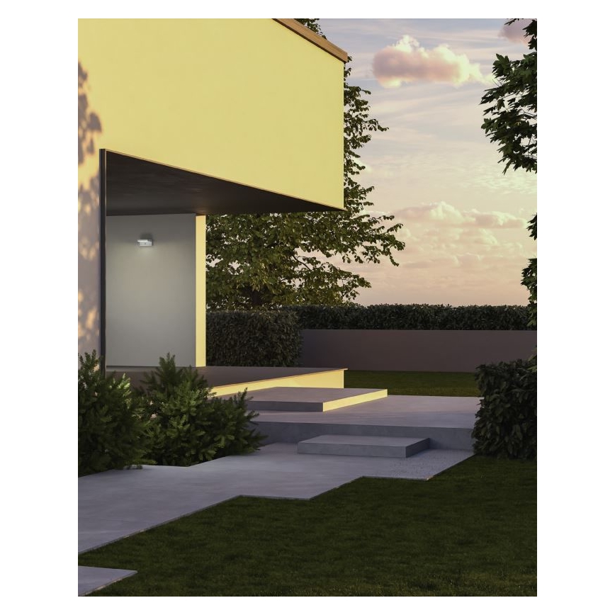 Redo 90587 - LED vanjsko zidno svjetlo sa senzorom FLIP LED/20W/230V CRI 90 3000K IP54 antracit