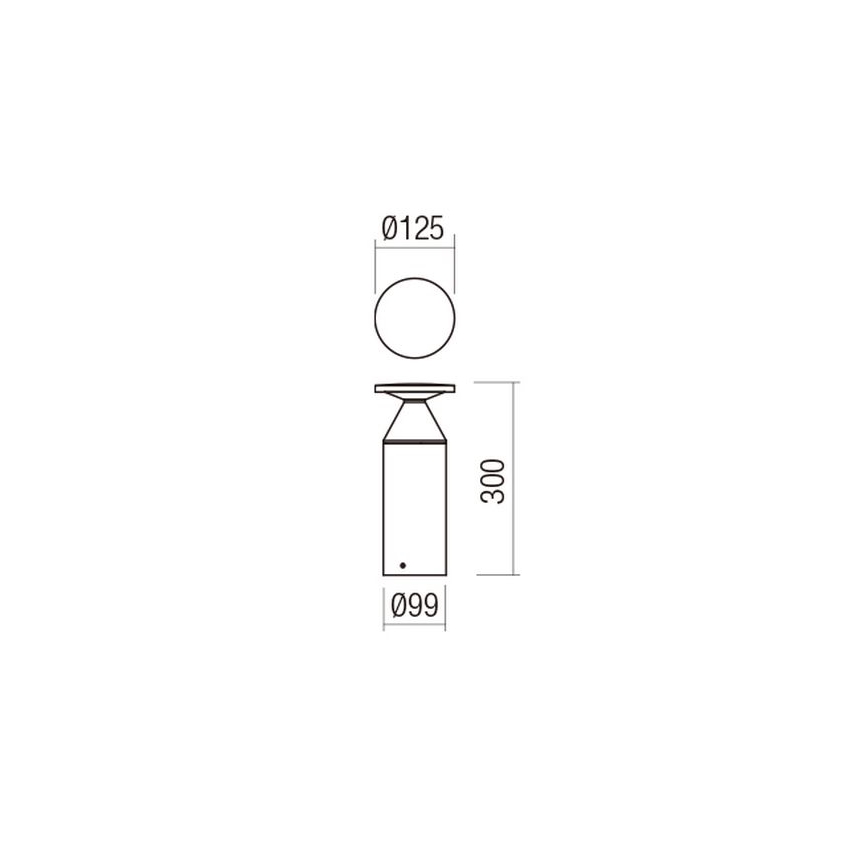 Redo 90590 - vanjska LED lampa BIRO LED/12W/230V 3000K 30 cm CRI 90 IP65 smeđa