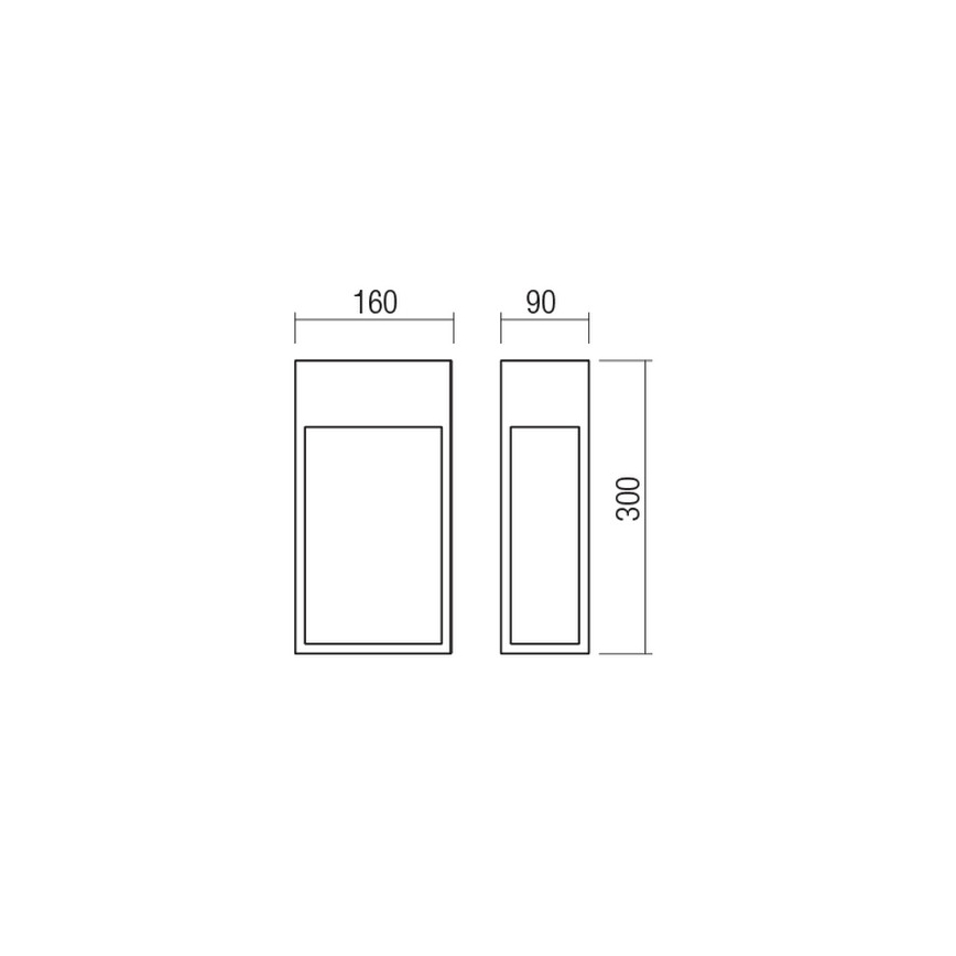 Redo 90603 - LED vanjsko zidno svjetlo STAND LED/20W/230V 3000K CRI 90 IP65 antracit