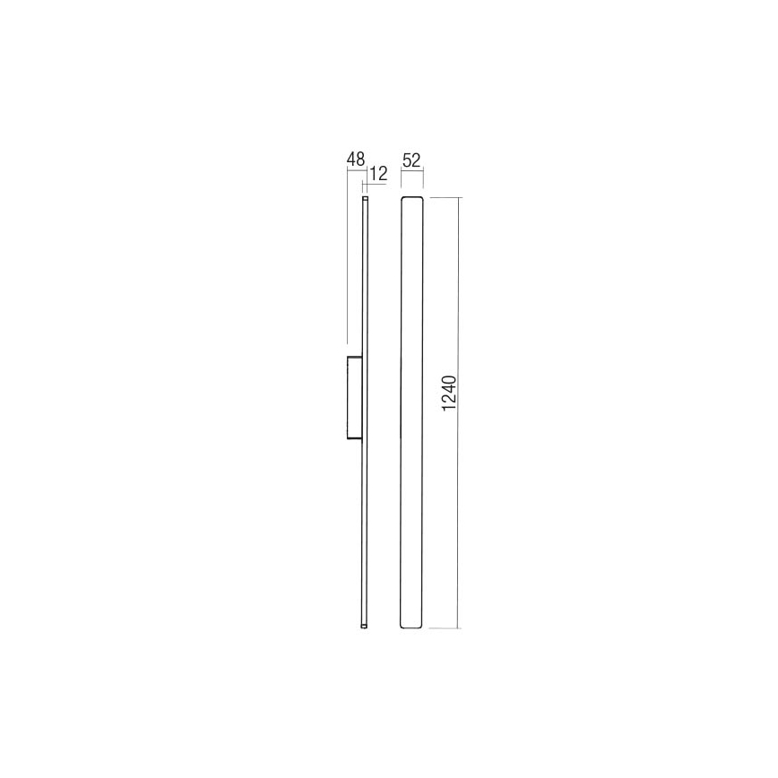 Redo 90622 - LED Vanjska zidna svjetiljka REFLEXA LED/20W/230V 3000K 124 cm IP54 smeđa