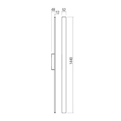 Redo 90624 - LED Vanjska zidna svjetiljka REFLEXA LED/24W/230V 3000K 144 cm IP54 smeđa