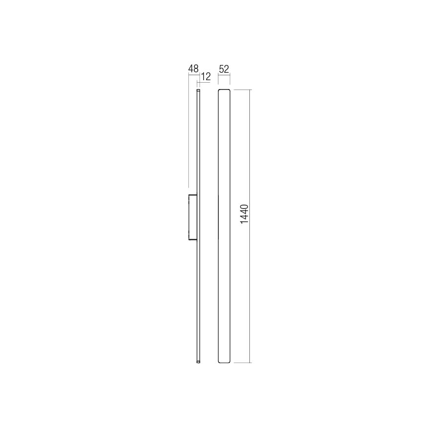 Redo 90624 - LED Vanjska zidna svjetiljka REFLEXA LED/24W/230V 3000K 144 cm IP54 smeđa