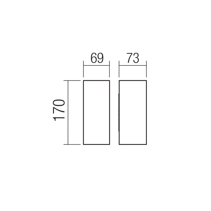 Redo 90635 - LED Vanjska zidna svjetiljka SONNY 2xLED/5W/230V 2200/3000/4000K IP54 bijela
