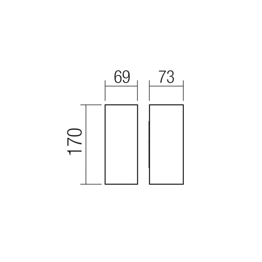 Redo 90636 - LED Vanjska zidna svjetiljka SONNY 2xLED/5W/230V 2200/3000/4000K IP54 antracit