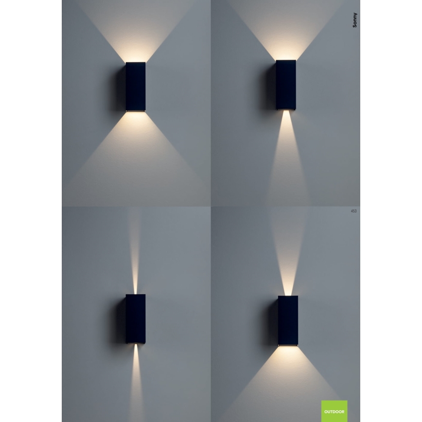 Redo 90637 - LED Vanjska zidna svjetiljka SONNY 2xLED/5W/230V 2200/3000/4000K IP54 smeđa