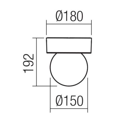 Redo 90641 - Vanjska stropna svjetiljka BULK 1xE27/28W/230V IP44 antracit