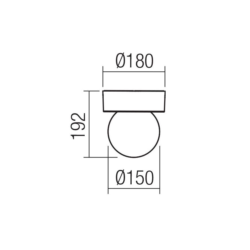 Redo 90641 - Vanjska stropna svjetiljka BULK 1xE27/28W/230V IP44 antracit