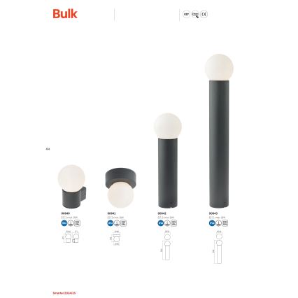 Redo 90642 - Vanjska lampa BULK 1xE27/28W/230V 50 cm IP44 antracit