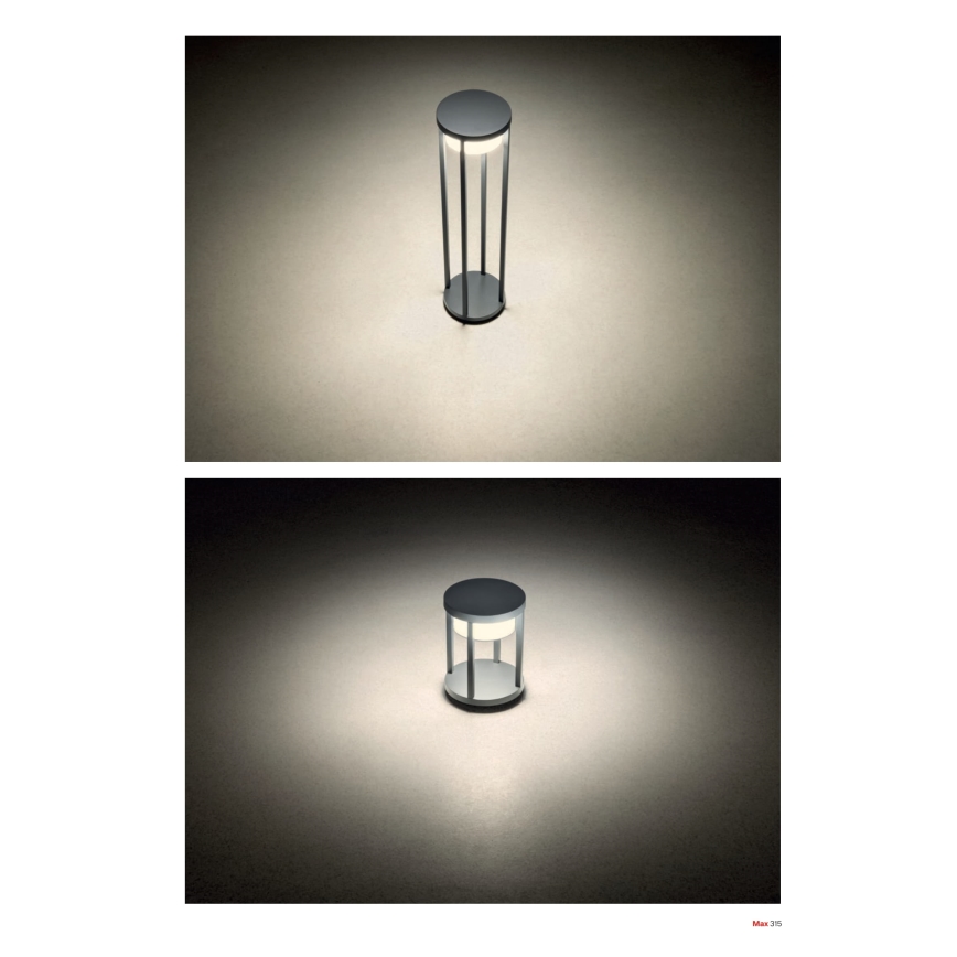 Redo 90677 - Vanjska LED svjetiljka MAX LED/15W/230V 3000K 80 cm IP65 antracitna