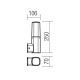 Redo 9074 - Vanjska zidna svjetiljka CRAYON 1xE27/42W/230V IP44