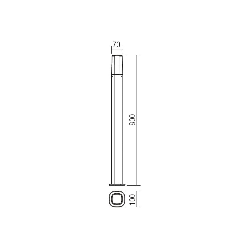 Redo 9078 - Vanjska lampa CRAYON 1xE27/42W/230V IP44