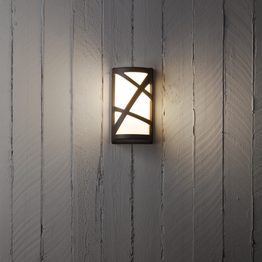 Redo 9097 - Vanjsko zidno svjetlo VORTEX 1xE27/42W/230V IP44 smeđa