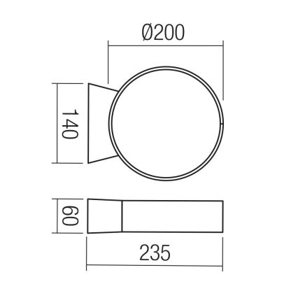Redo 91062 - LED vanjsko zidno svjetlo ONIRO LED/8W/230V 3000K CRI 90 IP65 antracit