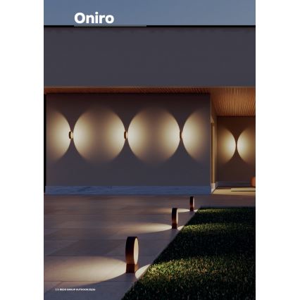 Redo 91063 - ONIRO LED vanjsko zidno svjetlo, 8W, 230V, 3000K, CRI 90, IP65, smeđa