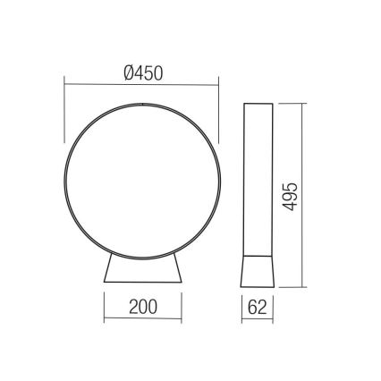 Redo 91067 - LED vanjska svjetiljka ONIRO LED/15W/230V 3000K 49,5 cm CRI 90 IP65 smeđa