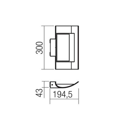 Redo 9112 - LED Vanjska zidna svjetiljka VELA LED/24W/230V IP54