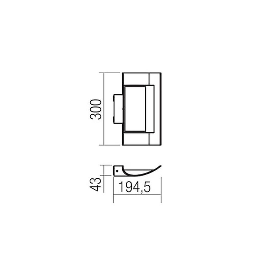 Redo 9112 - LED Vanjska zidna svjetiljka VELA LED/24W/230V IP54