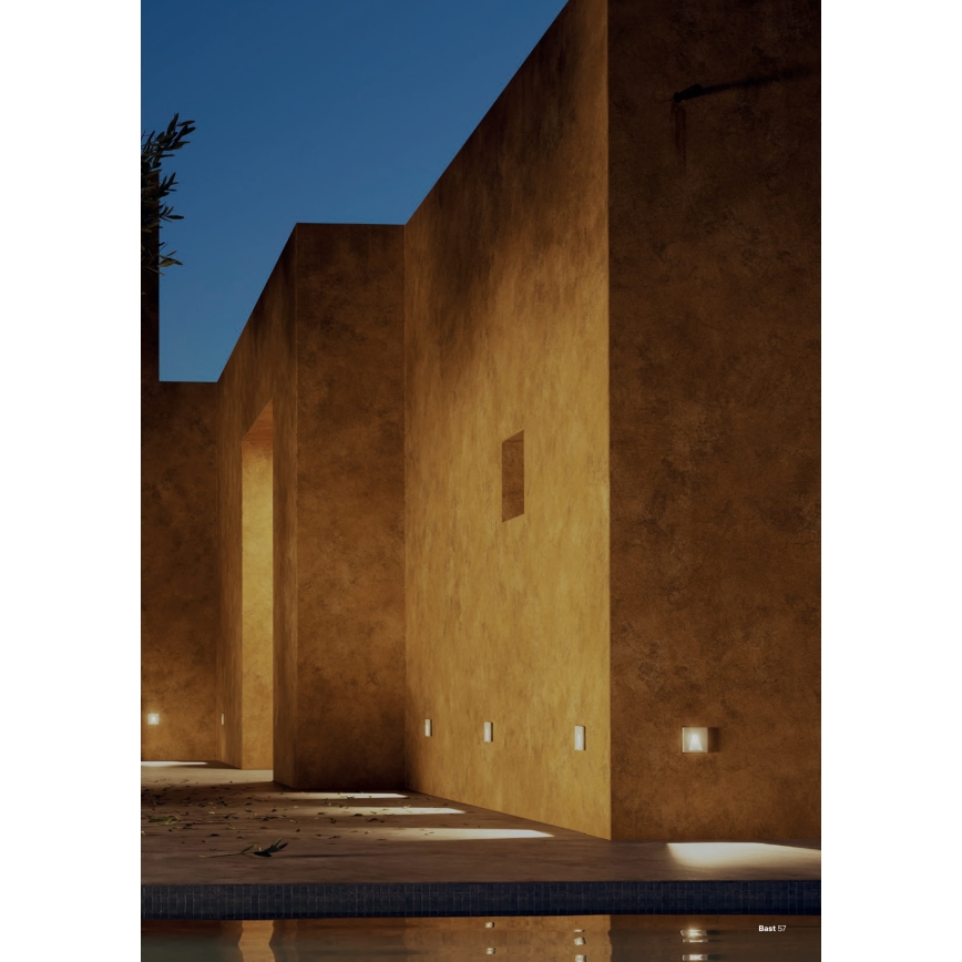 Redo 91195 - LED vanjsko orijentacijsko svjetlo BAST LED/2,5W/230V 3000K CRI 90 IP65 sivo