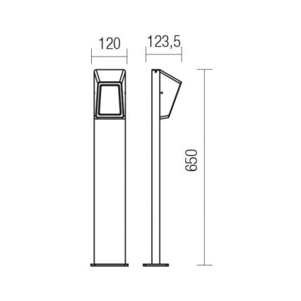 Redo 9168 - LED Vanjska lampa ARGES LED/3W/230V IP54 smeđa