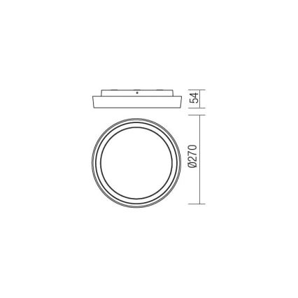 Redo 9180 - LED vanjsko stropno svjetlo BEZEL LED/25W/230V promjer 27 cm IP54 bijela