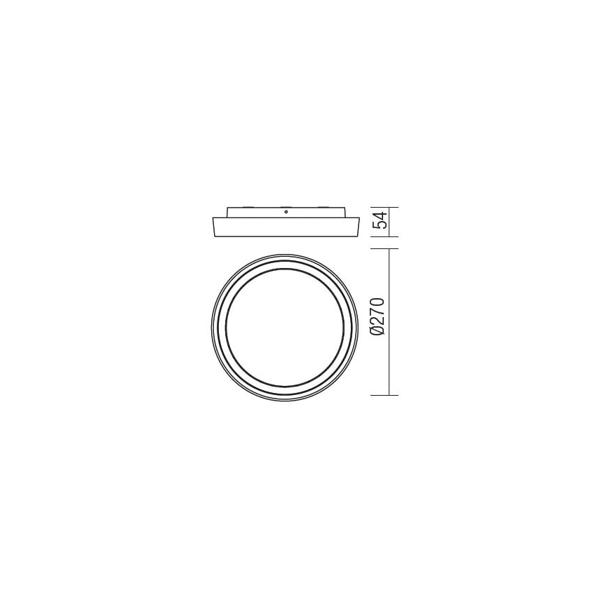 Redo 9180 - LED vanjsko stropno svjetlo BEZEL LED/25W/230V promjer 27 cm IP54 bijela