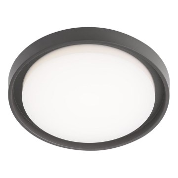 Redo 9184 - BEZEL Vanjska stropna LED svjetiljka, 30 W, 230 V, Ø 34 cm, IP54, antracit