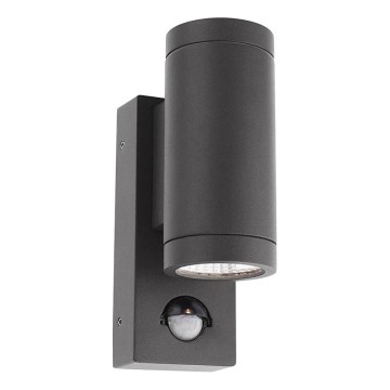 Redo 9453 - LED Vanjska zidna svjetiljka sa senzorom VINCE 2xLED/3W/230V IP54 antracit
