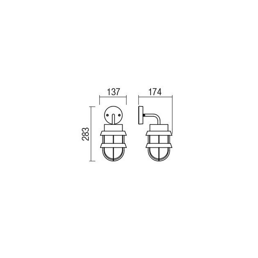 Redo 9498 - Vanjska zidna lampa CLAUT 1xE27/42W/230V IP44 antracit