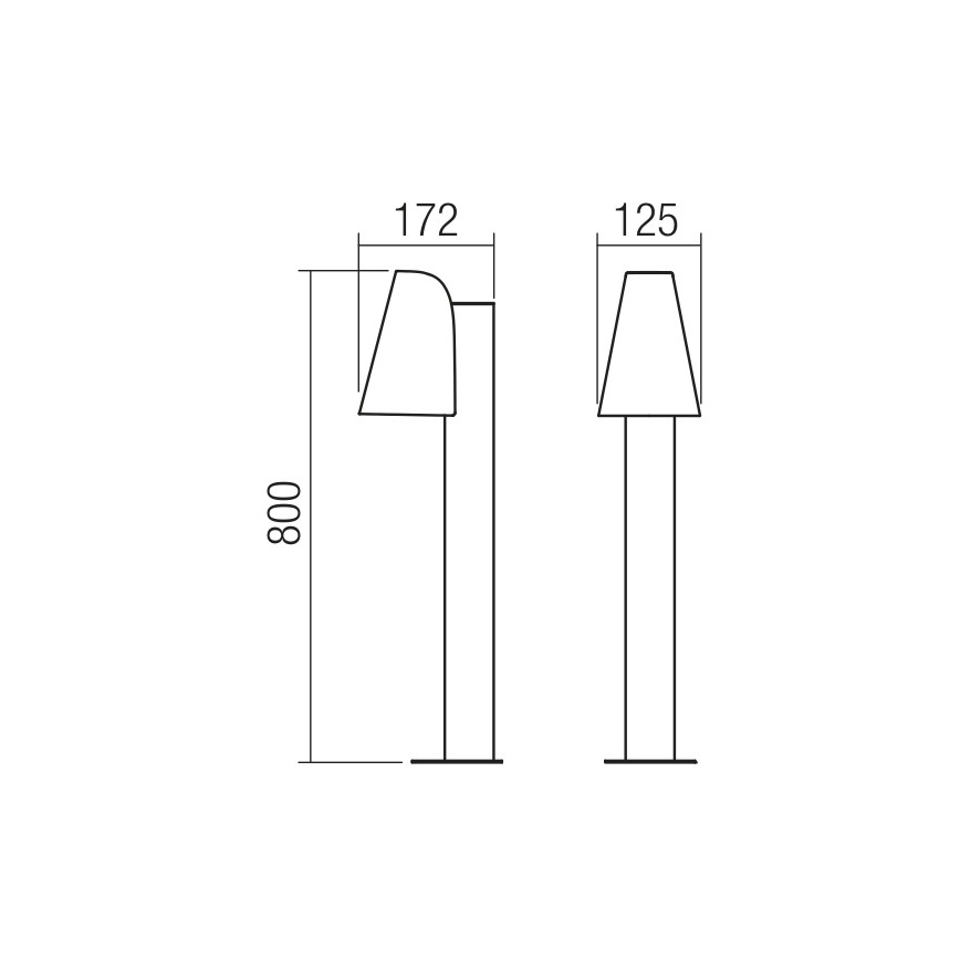 Redo 9532 - Vanjska lampa ALVAR 1xGU10/35W/230V IP44