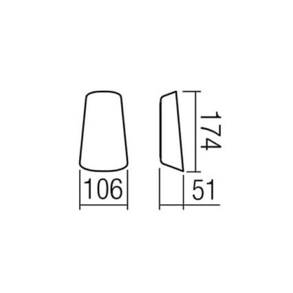 Redo 9536 - LED Vanjska zidna svjetiljka TWILL 1xLED/11W/230V IP65