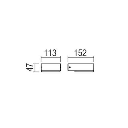 Redo 9560 - LED Vanjska zidna svjetiljka CUBE LED/7W/230V 3000K IP54 antracit