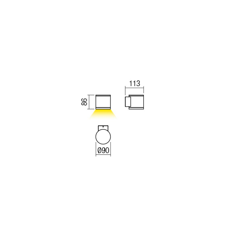 Redo 9596 - LED Vanjsko zidno svjetlo ETA LED/6W/230V 3000K IP54 smeđe