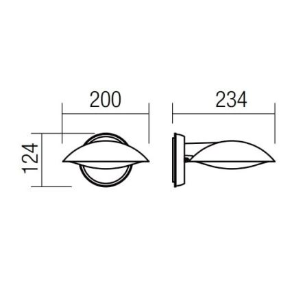 Redo 9617 - LED Vanjska zidna lampa CAPP LED/12W/230V IP54 antracit