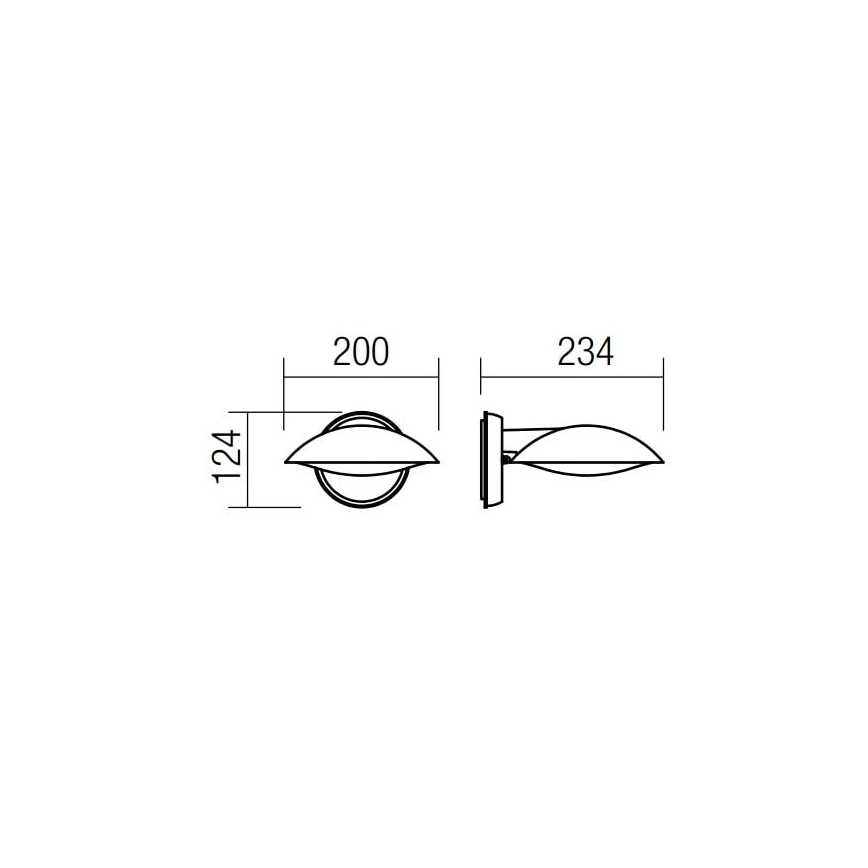 Redo 9617 - LED Vanjska zidna lampa CAPP LED/12W/230V IP54 antracit