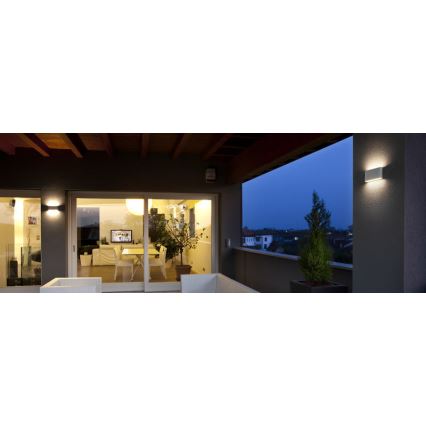 Redo 9622 - LED vanjska zidna svjetiljka KLIPPE LED/13W/230V 3000K IP54 bijela