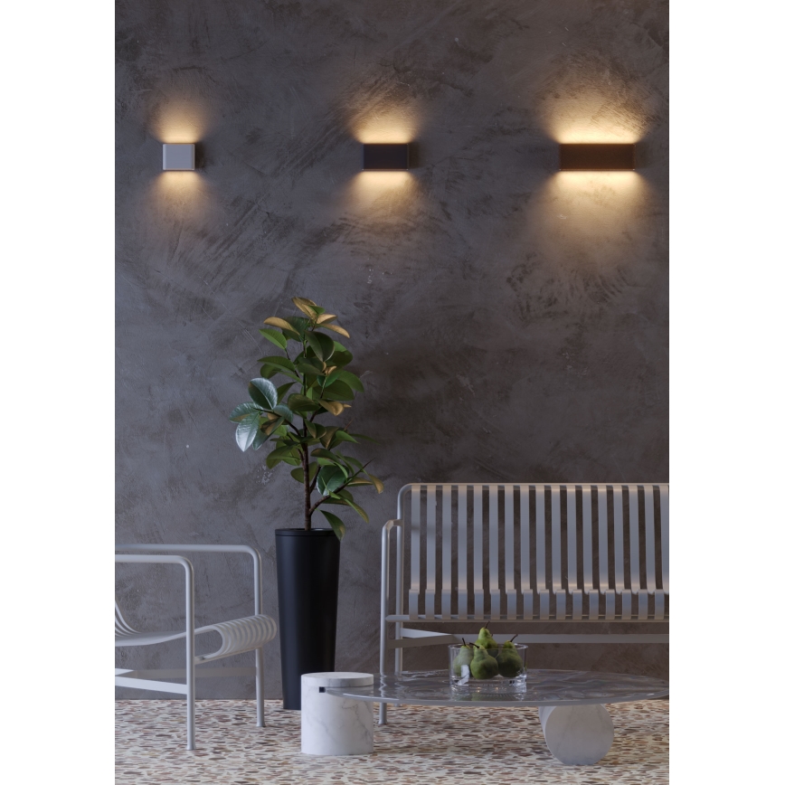 Redo 9623 - LED Vanjska zidna svjetiljka POCKET 2xLED/6W/230V IP54 antracit