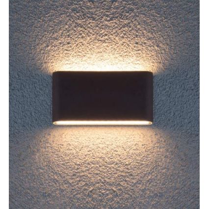 Redo 9623 - LED Vanjska zidna svjetiljka POCKET 2xLED/6W/230V IP54 antracit