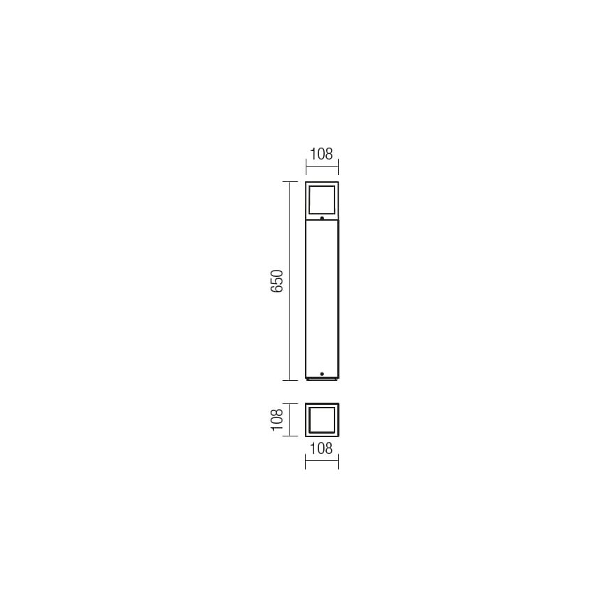 Redo 9644 - Vanjska lampa BRICK 1xE27/23W/230V IP54 siva