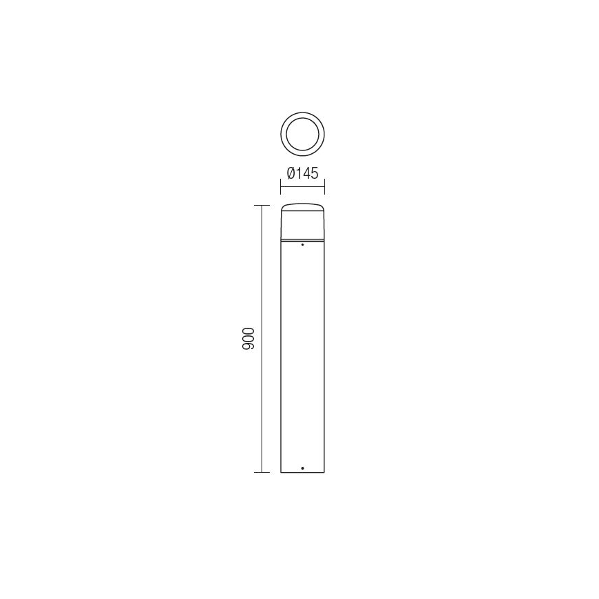 Redo 9682 - LED vanjska svjetiljka CYCLO LED/9W/230V 2900-3100K 90 cm IP54 antracit