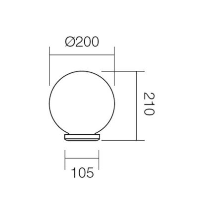 Redo 9760 - Zamjensko sjenilo za vanjsku svjetiljku SFERA pr. 20 cm IP44 smeđa