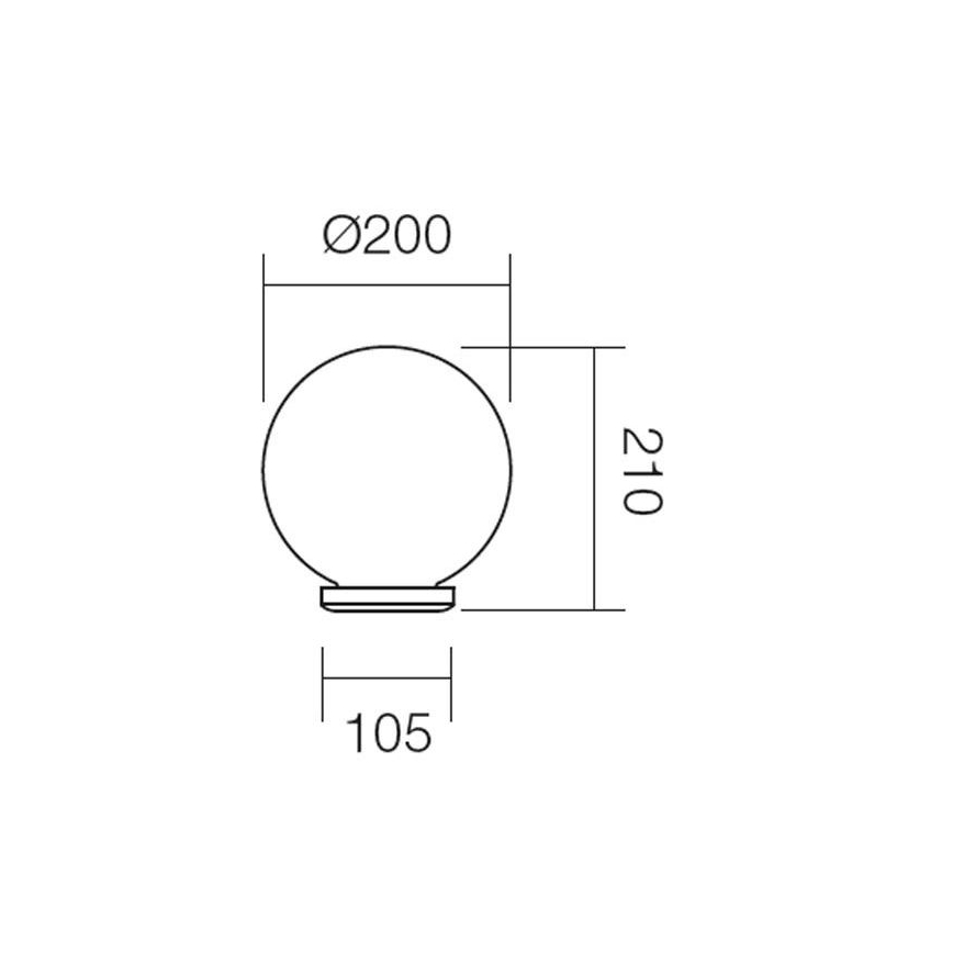 Redo 9760 - Zamjensko sjenilo za vanjsku svjetiljku SFERA pr. 20 cm IP44 smeđa