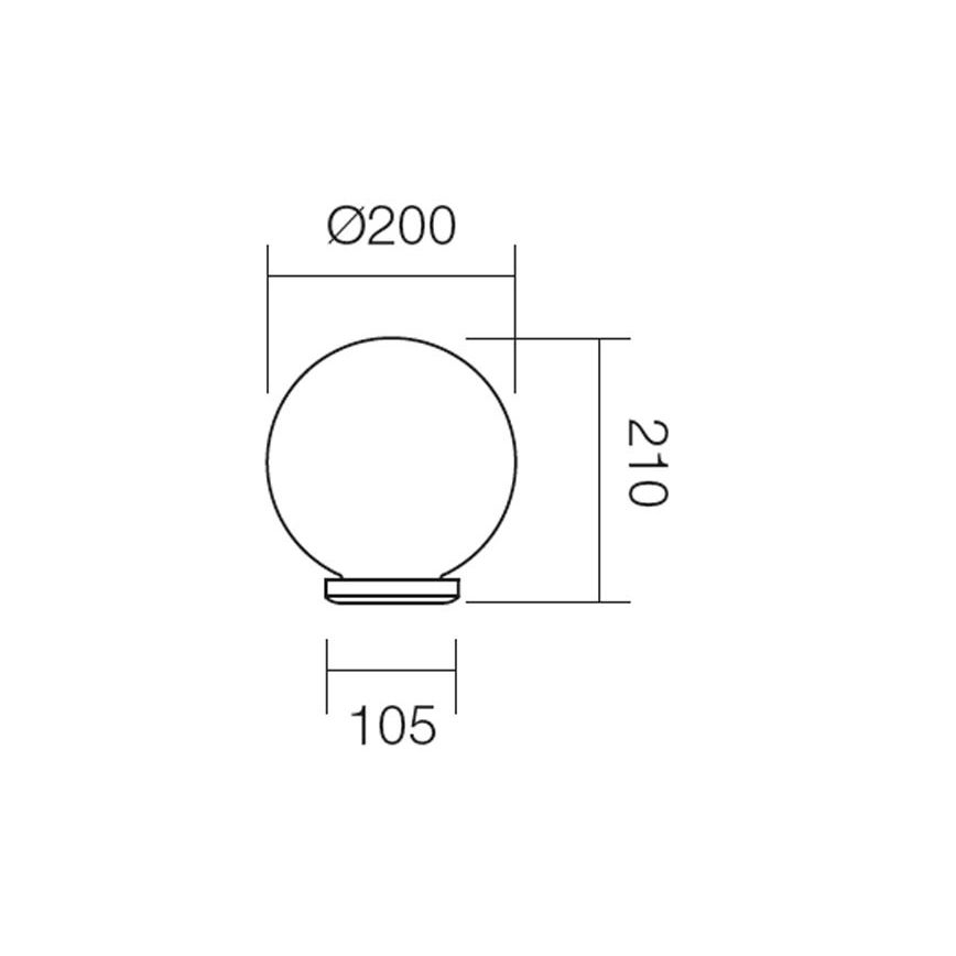 Redo 9761 - Zamjensko sjenilo za vanjsku svjetiljku SFERA pr. 20 cm IP44 bijela