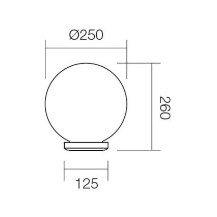 Redo 9770 - Zamjenski sjenilo za vanjsko svjetiljku SFERA promjera 25 cm IP44 smeđa